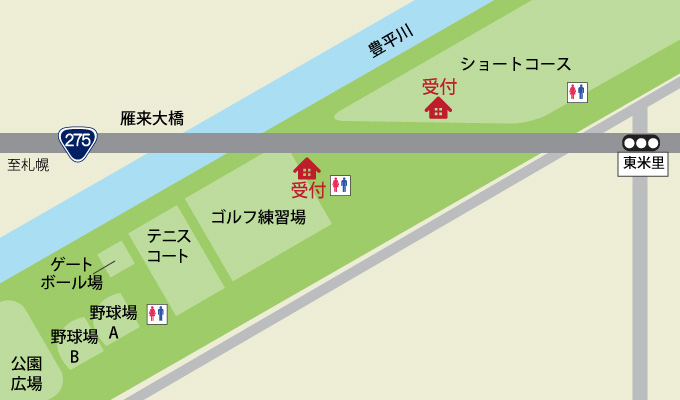 荒川・扇河川健康公園のアクセスMAP